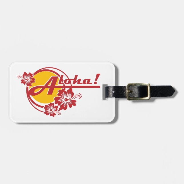 Etiquetas de equipaje Aloha (Frente Horizontal)
