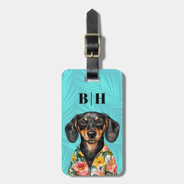 Etiquetas de Equipaje Dachshund (Frente Vertical)