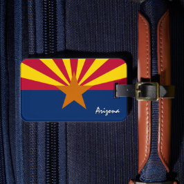 Etiquetas de equipaje de Arizona, bandera patrióti