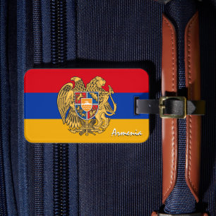 Etiquetas de equipaje de Armenia, bandera armenia