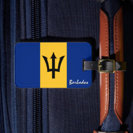 Etiquetas de equipaje de Barbados, bandera patriót