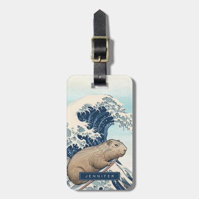Etiquetas de equipaje de Capybara (Frente Vertical)