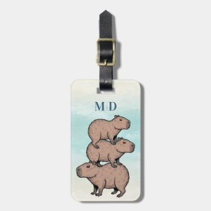 Etiquetas de equipaje de Capybara