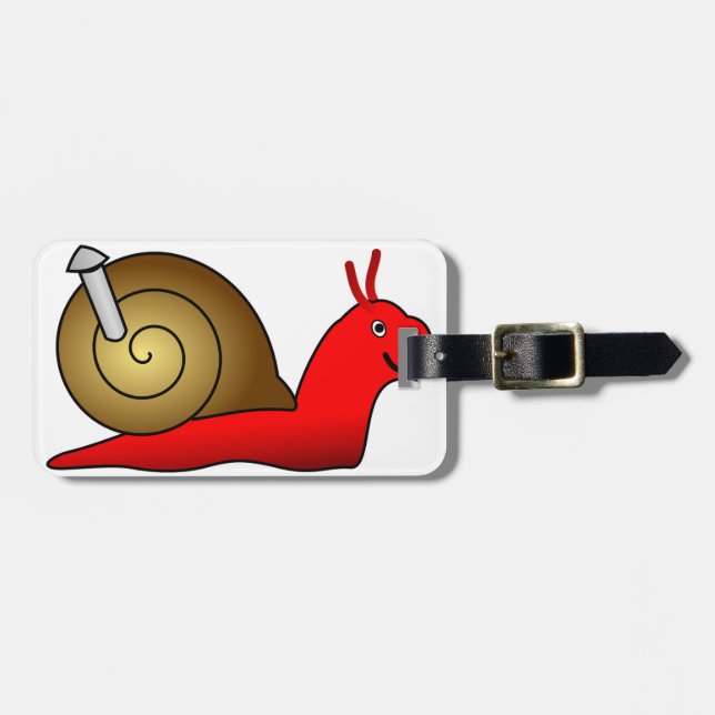 Etiquetas de equipaje de caracol (Frente Horizontal)