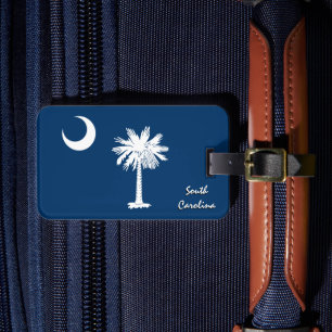 Etiquetas de equipaje de Carolina del Sur, bandera