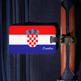 Etiquetas de equipaje de Croacia, bandera patrióti