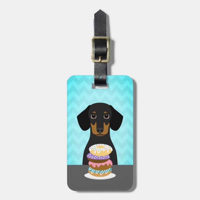 Etiquetas de equipaje de Dachshund (Frente Vertical)
