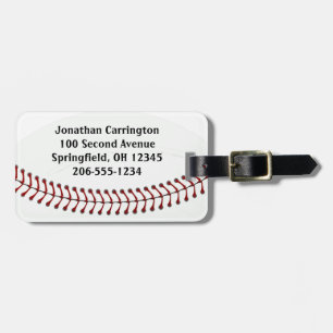Etiquetas de equipaje de diseño de béisbol
