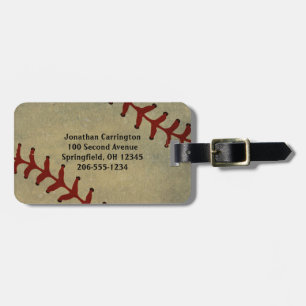 Etiquetas de equipaje de diseño de béisbol