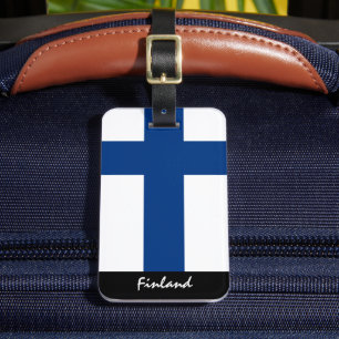 Etiquetas de equipaje de Finlandia patriótica, ban