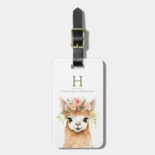 Etiquetas de equipaje de flores de llama