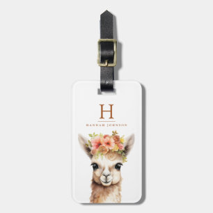 Etiquetas de equipaje de flores de llama