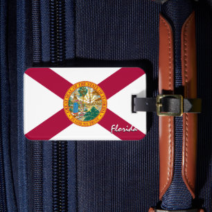 Etiquetas de equipaje de Florida, bandera patrióti