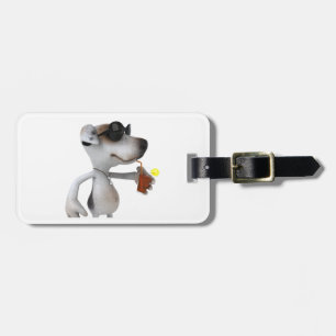 Etiquetas de equipaje de Jack Russell con gafas de