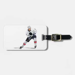 Etiquetas de equipaje de jugador de hockey sobre h