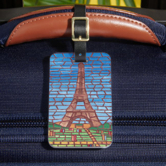 Etiquetas de equipaje de la Torre Eiffel de París