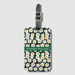 Etiquetas de equipaje de las flores de color