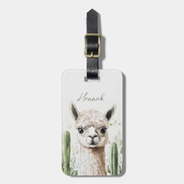 Etiquetas de equipaje de Llama (Frente Vertical)
