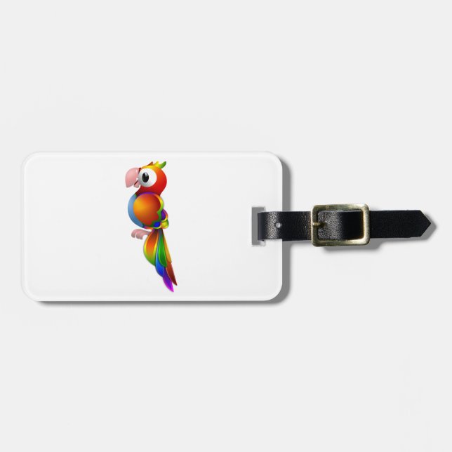Etiquetas de equipaje de loro (Frente Horizontal)