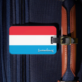 Etiquetas de equipaje de Luxemburgo, bandera patri