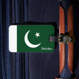 Etiquetas de equipaje de Pakistán, bandera paquist