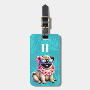 Etiquetas de equipaje de perro Pug