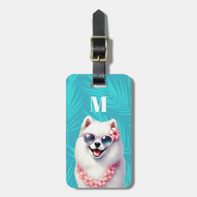 Etiquetas de Equipaje de Perro Samoyedo (Frente Vertical)