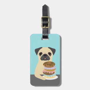 Etiquetas de equipaje de Pug cervato