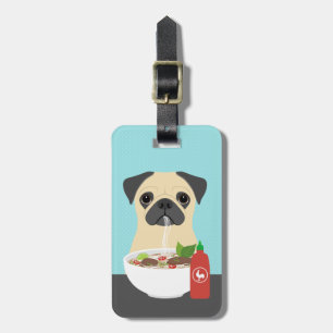 Etiquetas de equipaje de Pug cervato