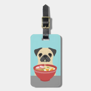 Etiquetas de equipaje de Pug cervato