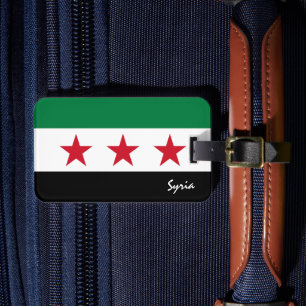 Etiquetas de equipaje de Siria, bandera patriótica