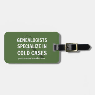 Etiquetas de equipaje genealógicas (verde)