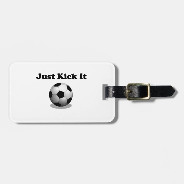 Etiquetas de Equipaje Just Kick It (Frente Horizontal)