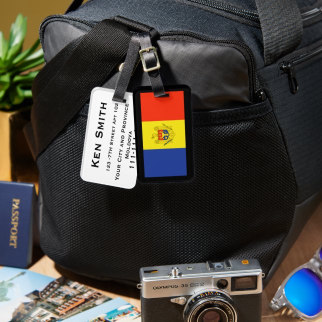 Etiquetas de equipaje Moldavia (Anverso & Reverso)