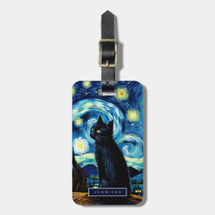 Etiquetas de equipaje para gato negro