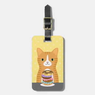 Etiquetas de equipaje para gatos en el tablero