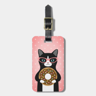 Etiquetas de equipaje para gatos en el tablero