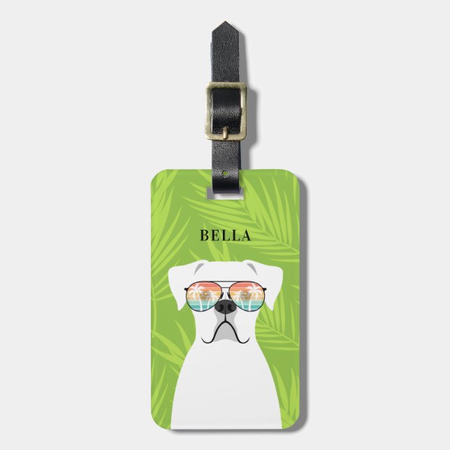 Etiquetas de equipaje para perros Boxer (Frente Vertical)