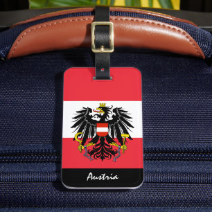 Etiquetas de equipaje Patriótico Austria, Bandera 
