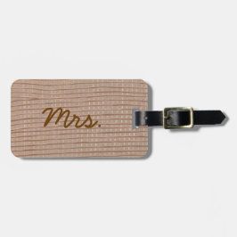 Etiquetas de equipaje personalizadas Sra. Rustic B