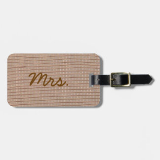 Etiquetas de equipaje personalizadas Sra. Rustic B
