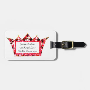 Etiquetas de equipaje Tiara personalizadas (Reina)