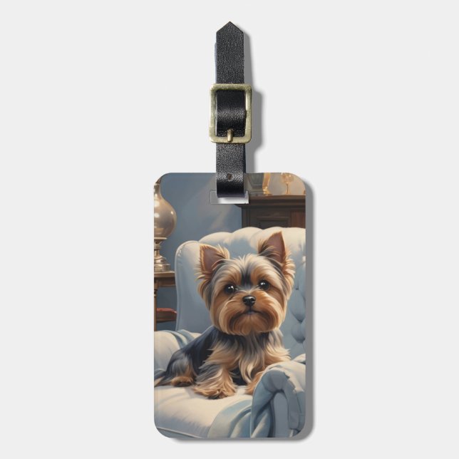 Etiquetas de Equipaje Yorkshire Terrier (Frente Vertical)