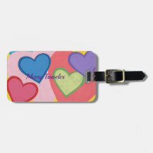 Etiquetas de equipajes personalizadas en colores y