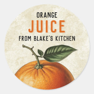 Etiquetas de estilo vintage para jugo de naranja c