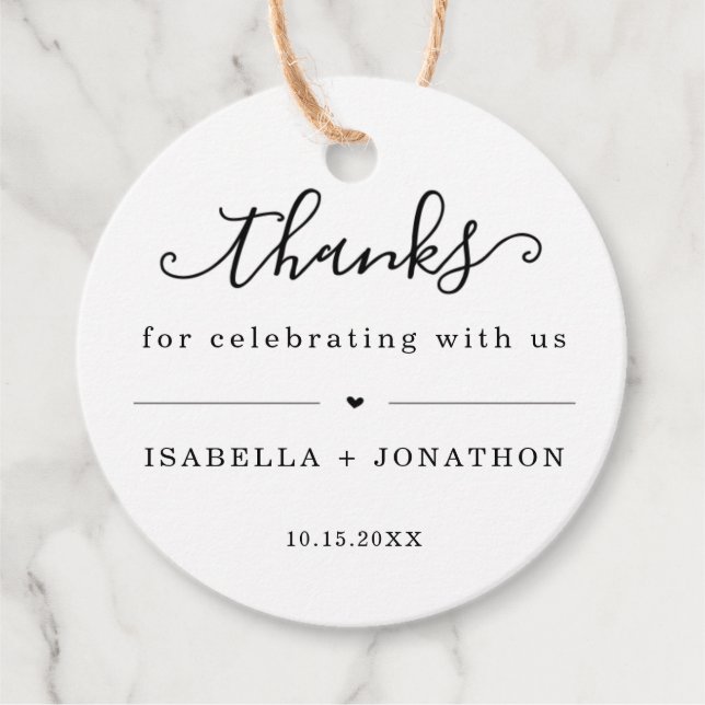 Etiquetas de Favor de Agradecimiento (Anverso)