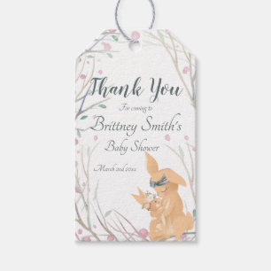 Etiquetas de Favor de Bebé Confitado, Woodland Gra