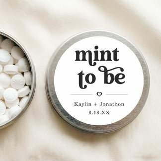 Etiquetas de Favor de Boda Chicle de Menta TicTac 