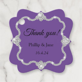 Etiquetas de Favor de Boda con Marco Elegante de D