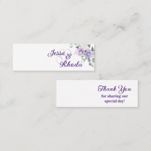 Etiquetas de Favor de Boda Floral Púrpura de Jesse